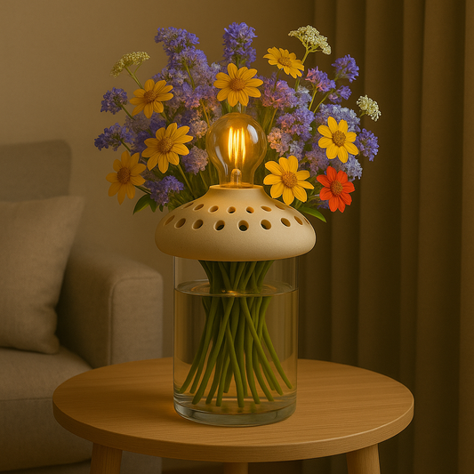 Glower Base | Flower Vase & Illuminated Insert (Shade Sold Separately)